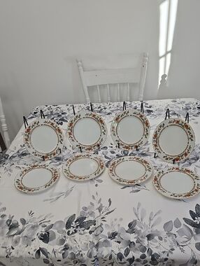 Vintage Diplomat Set Of 8 Sango Japan Paragon 357 Luncheon Salad Plates 7.5"